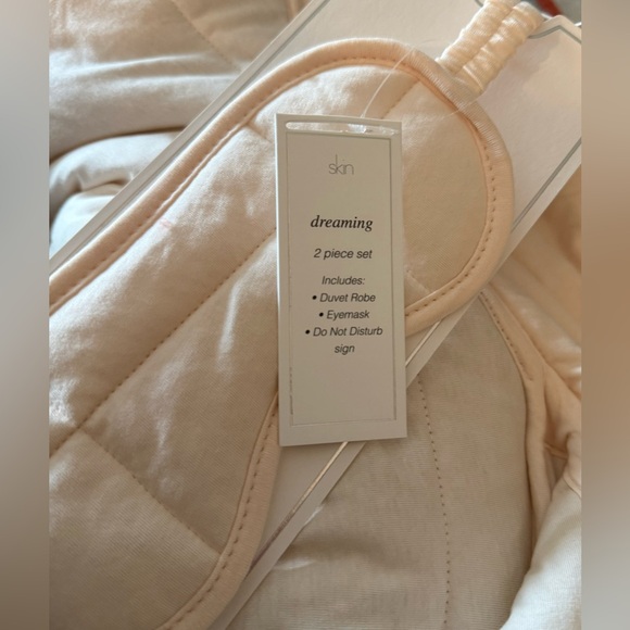 Skin Organic Cotton Quilted Robe – Pearl Pink (Style CJ88AK) - Picture 3 of 3